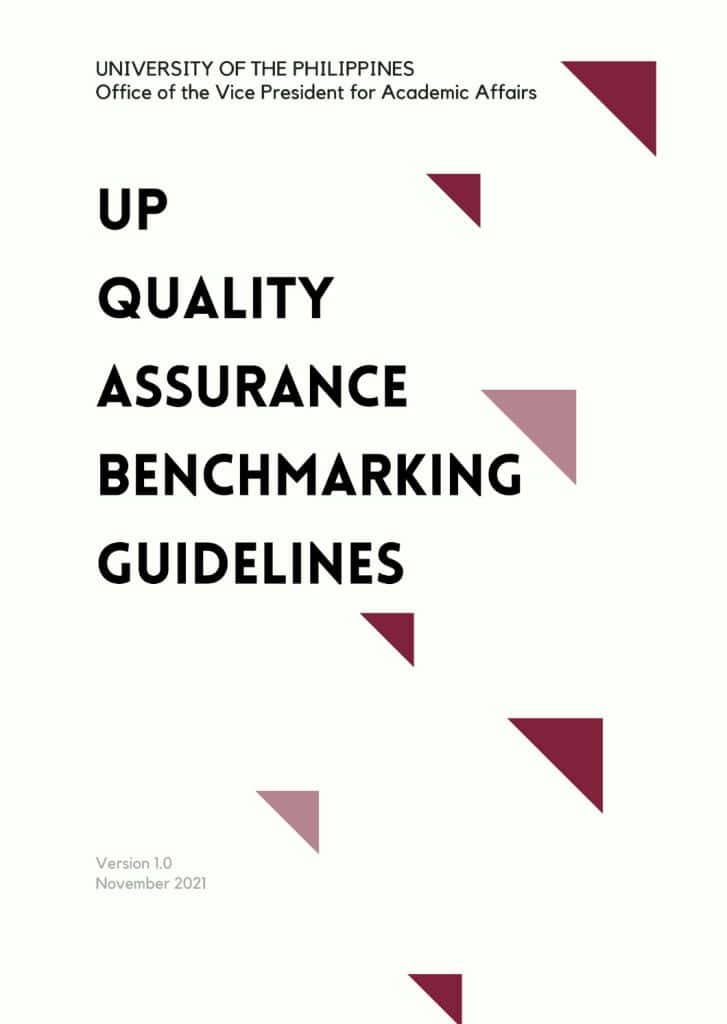 UP Quality Benchmarking Guidelines cover