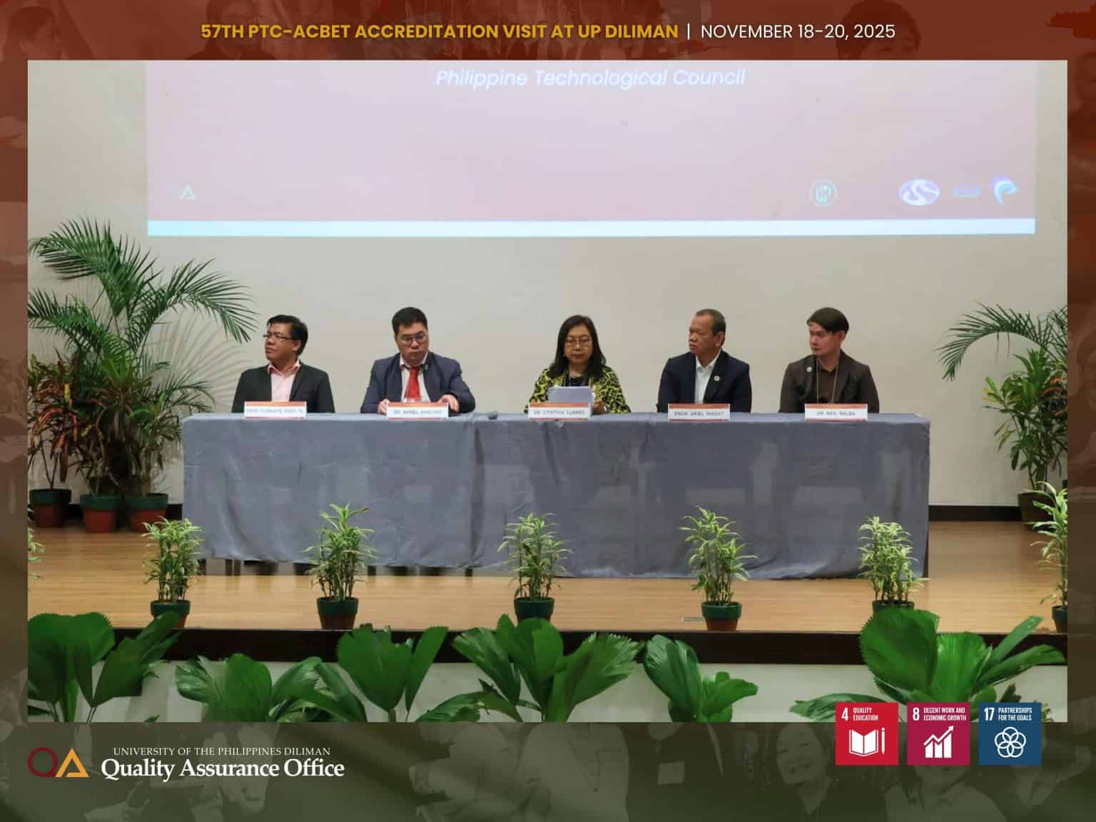 The PTC-ACBET program evaluation team presented the exit statement reports summarizing the preliminary findings for their assigned programs. Dr. Neil P. Balba, evaluator of the BS Computer Engineering program, delivered the report for BS Geodetic…