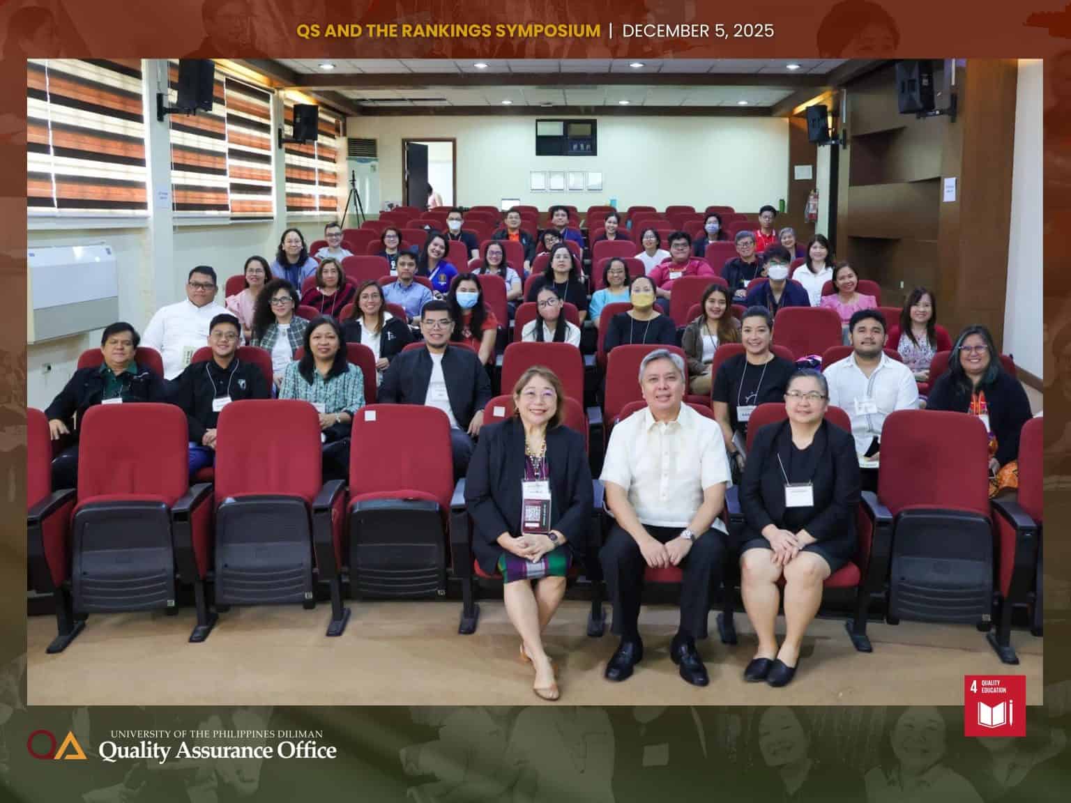 Participants of the QS/THE University Rankings Symposium pose for a group photo
