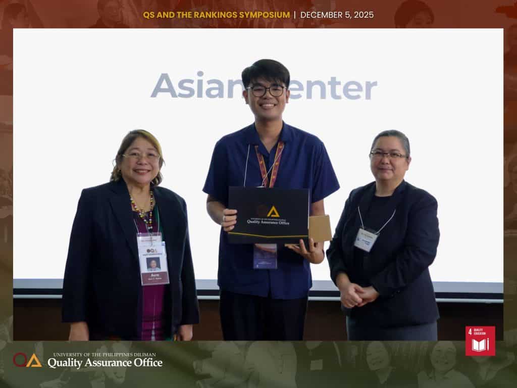 UP Diliman Data Champions are recognized for their consistent, accurate, and timely submissions supporting participation in the QS/THE Rankings.