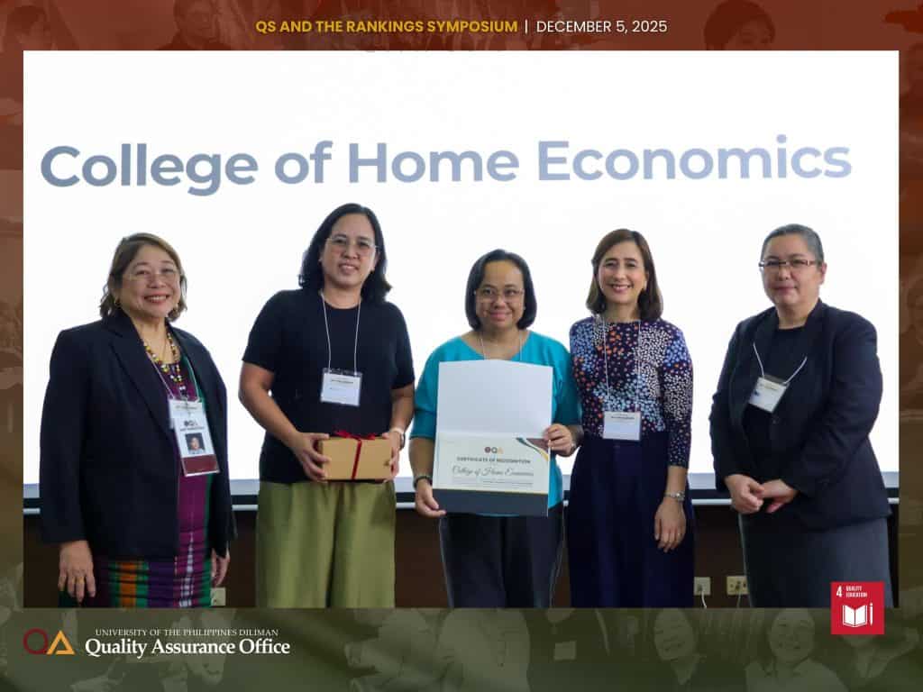 UP Diliman Data Champions are recognized for their consistent, accurate, and timely submissions supporting participation in the QS/THE Rankings.