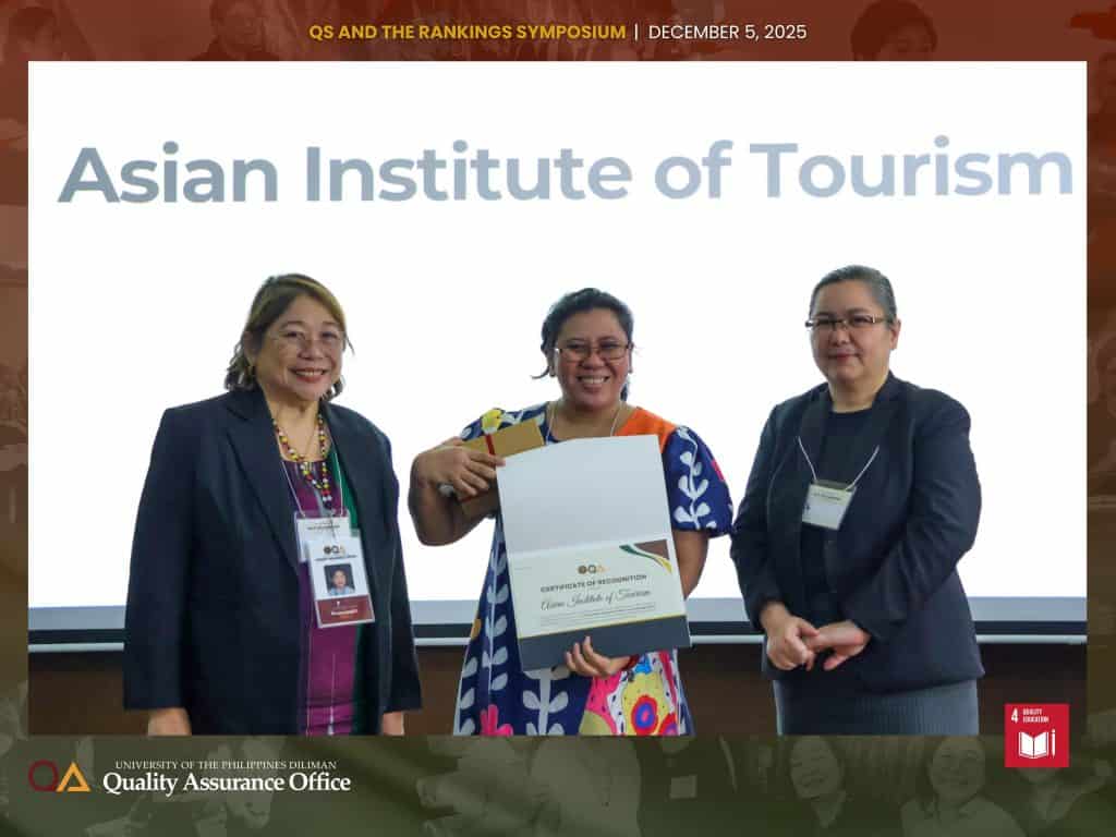 UP Diliman Data Champions are recognized for their consistent, accurate, and timely submissions supporting participation in the QS/THE Rankings.