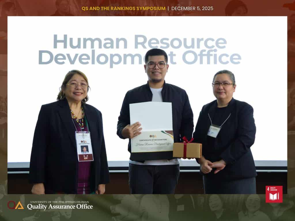 UP Diliman Data Champions are recognized for their consistent, accurate, and timely submissions supporting participation in the QS/THE Rankings.