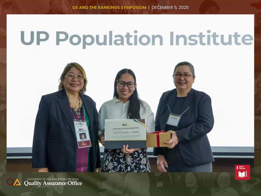UP Diliman Data Champions are recognized for their consistent, accurate, and timely submissions supporting participation in the QS/THE Rankings.