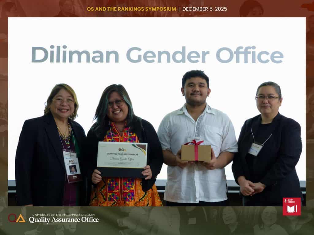 UP Diliman Data Champions are recognized for their consistent, accurate, and timely submissions supporting participation in the QS/THE Rankings.