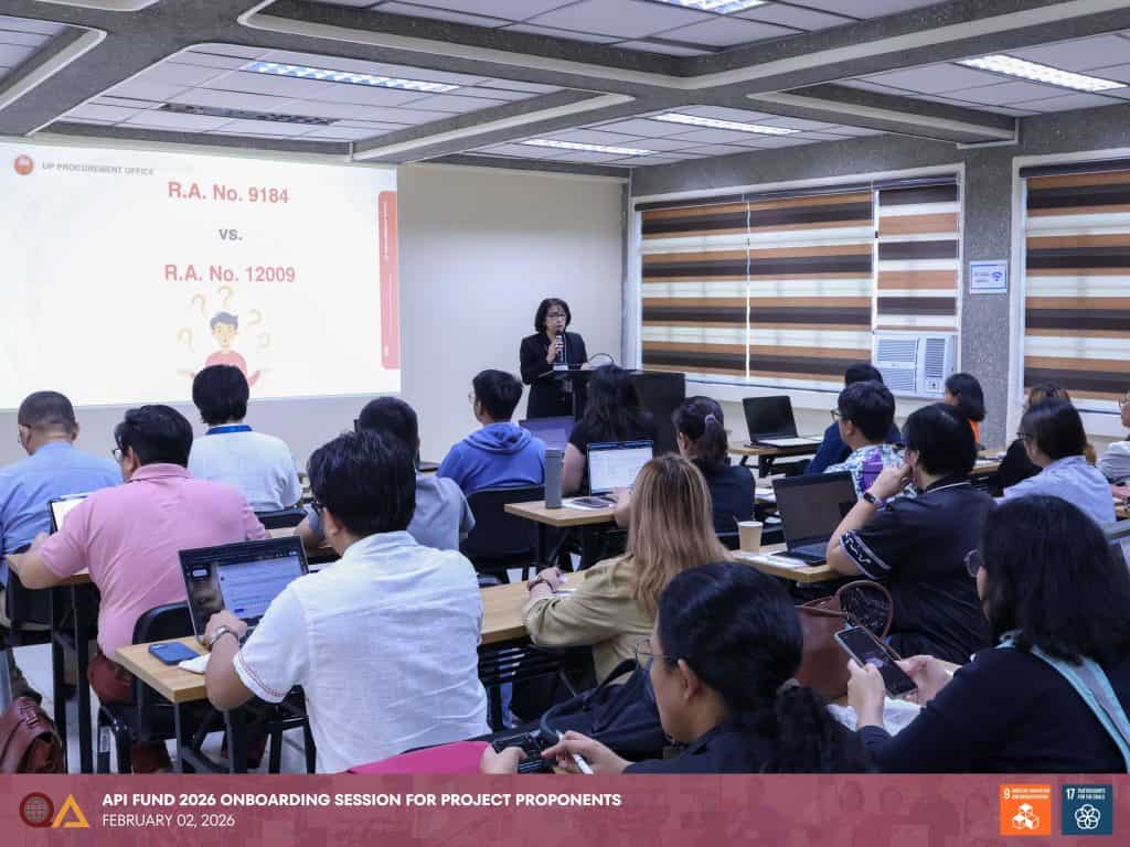 UPD QAO holds API fund onboarding session for 2026 project proponents​