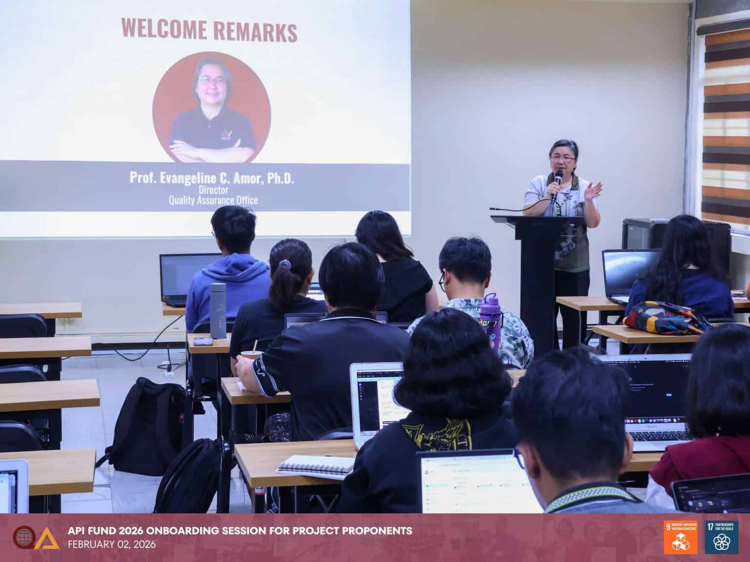UPD QAO Director Evangeline C. Amor delivered the welcome remarks, setting the tone for the afternoon session.