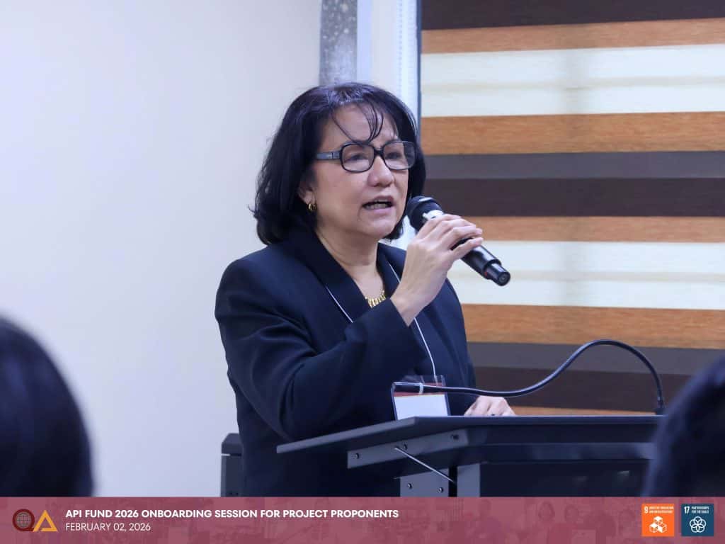 UP Procurement Office Director Atty. Flor L. Ofilada, UP Diliman Accounting Office Director Ms. Cecilia J. Morales, and Ms. Marielle Ann L. Cruz of the UP Diliman Budget Office addressed the audience to discuss guidelines and key processes related to the API Fund.