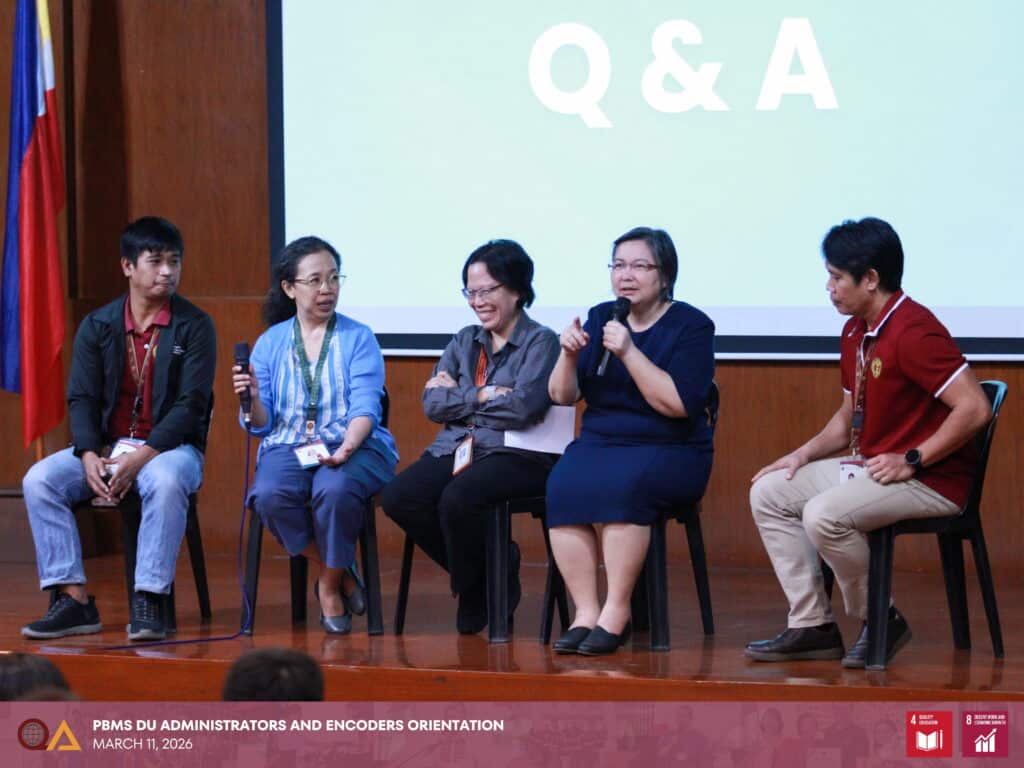 Participants raise questions during the open forum on PBMS requirements and portal-related concerns.