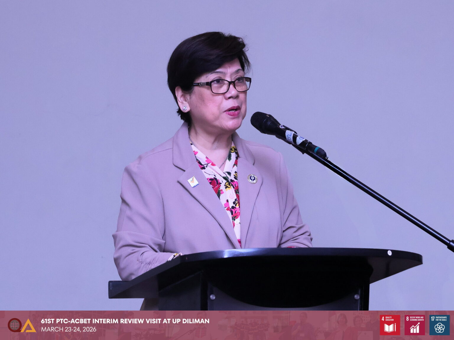 ACBET member Dr. Valdepeñas delivered the closing message on behalf of PTC-ACBET during the exit meeting.