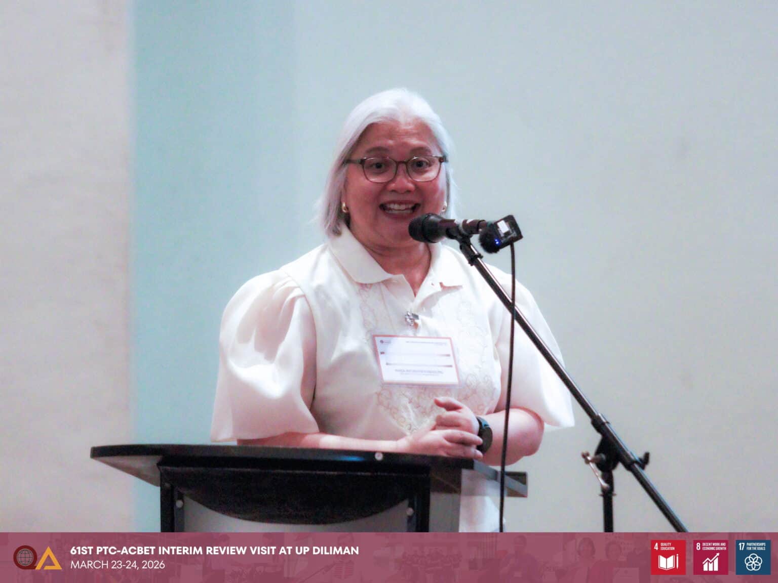 Dean Maria Antonia N. Tanchuling presented the College of Engineering’s profile and updates on its initiatives pertinent to continuous quality improvement.