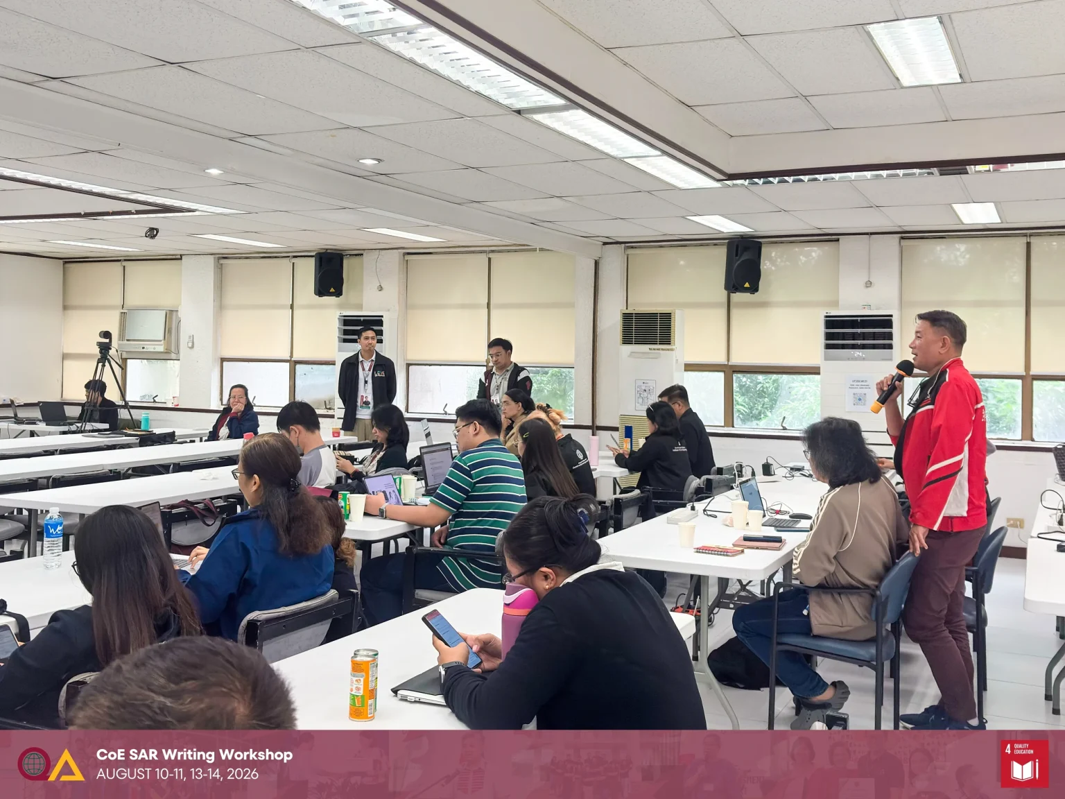 CoE support staff during the sharing of reflection