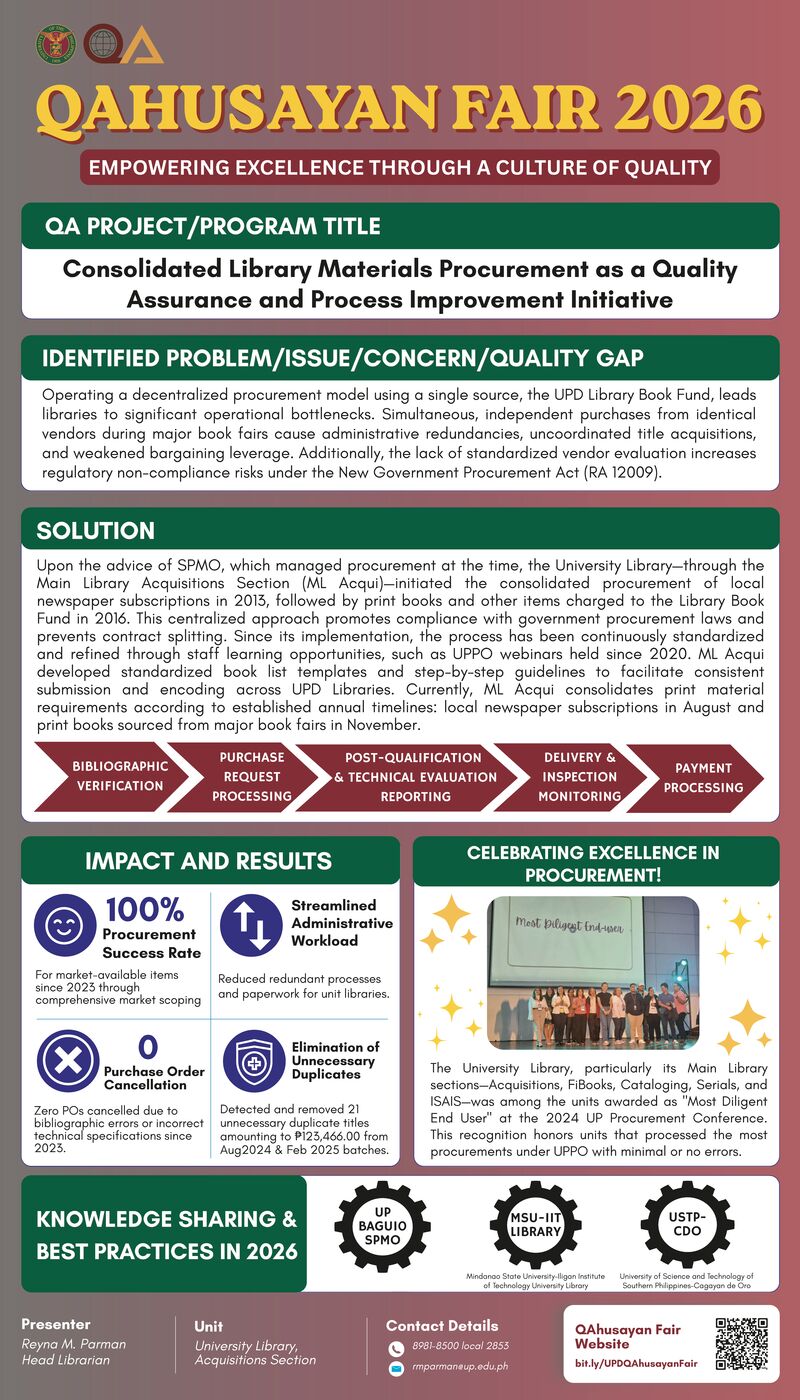 Consolidated Library Materials Procurement as a Quality Assurance and Process Improvement Initiative