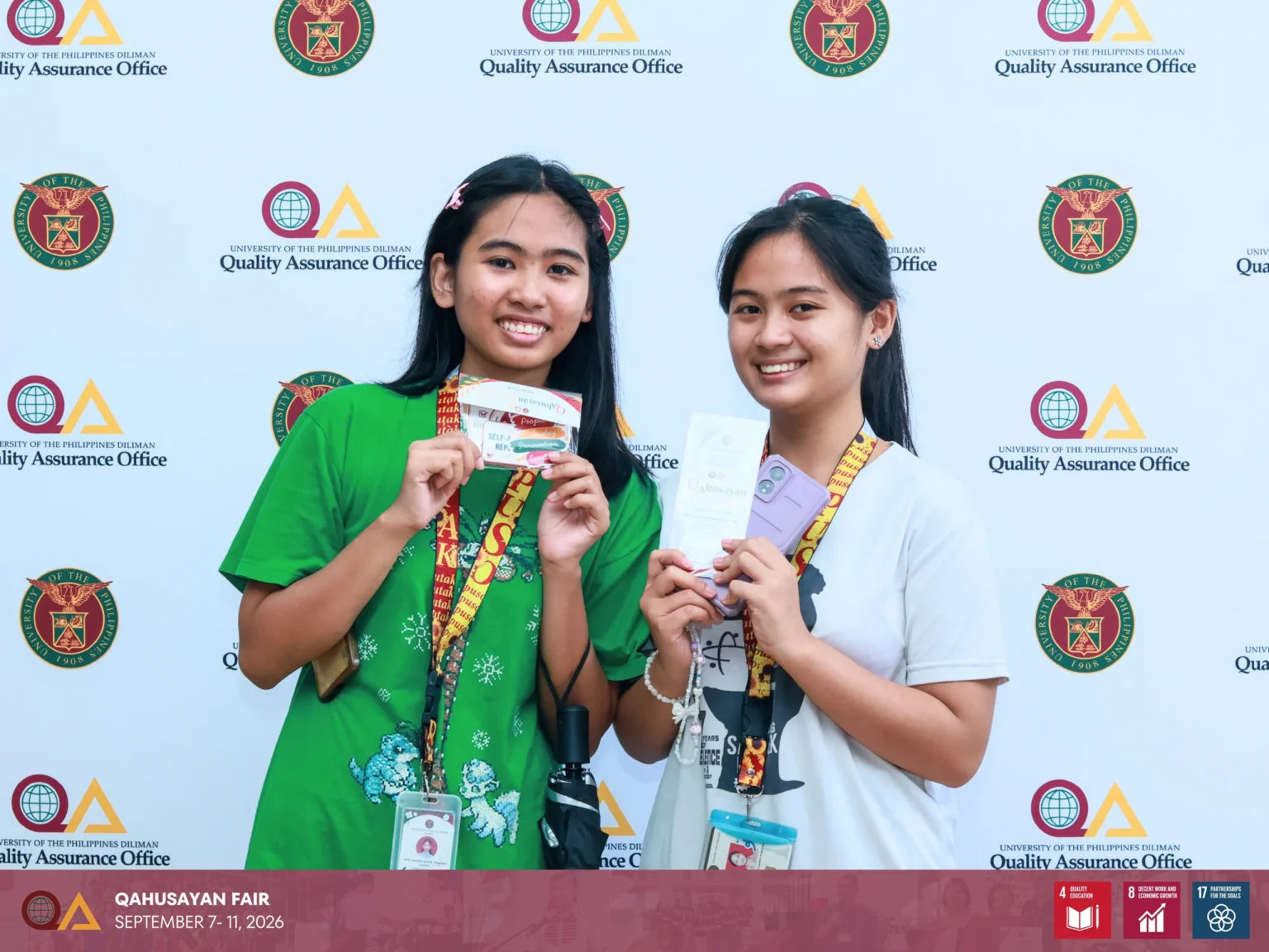 Various UP Diliman stakeholders, including academic staff, administrative staff, and students, visited the QAhusayan Fair exhibit and engaged in the activities.
