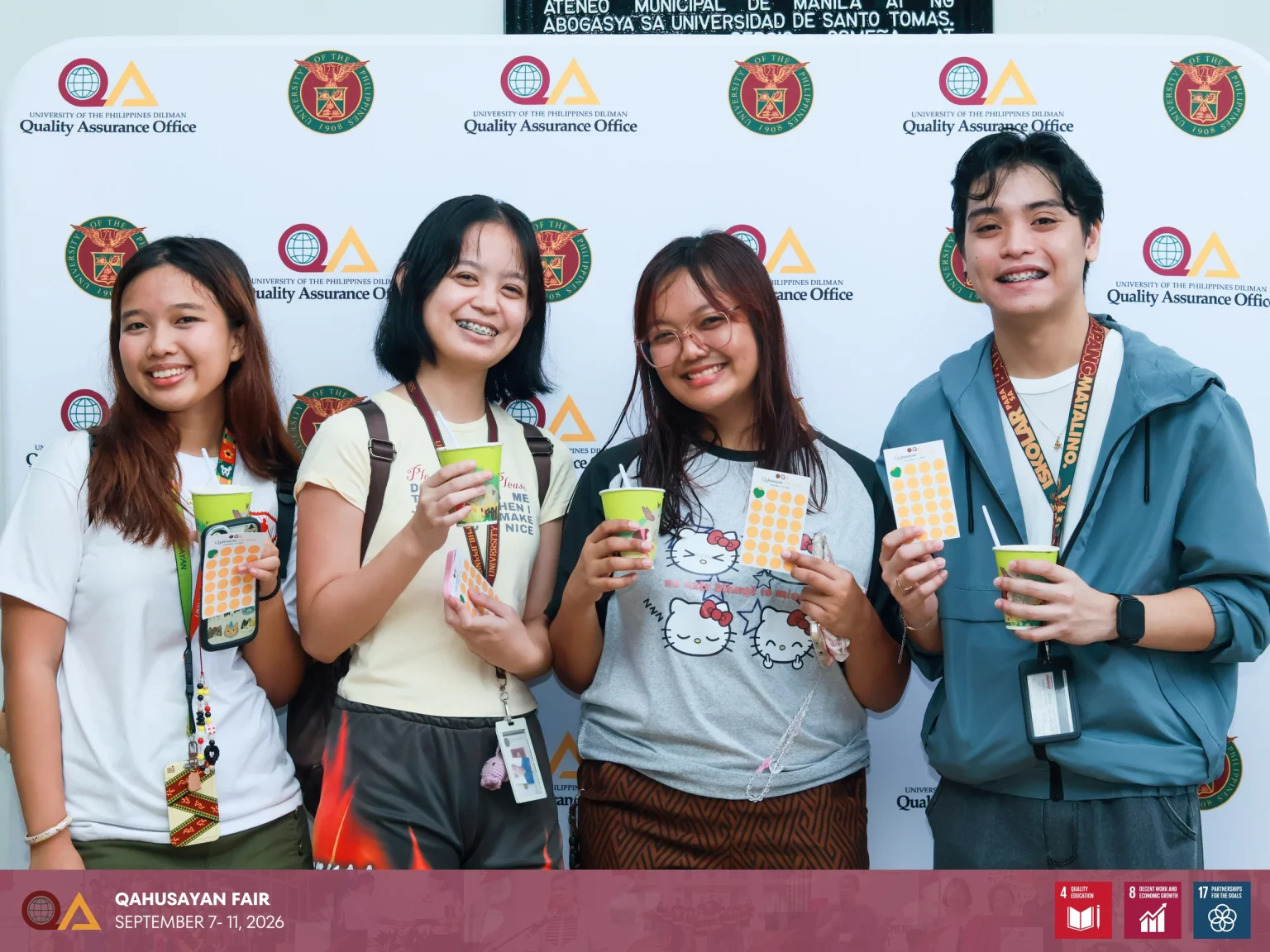 Various UP Diliman stakeholders, including academic staff, administrative staff, and students, visited the QAhusayan Fair exhibit and engaged in the activities.